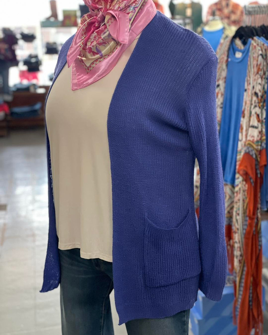Staccato l Royal Blue Lightweight Cardigan with Pockets