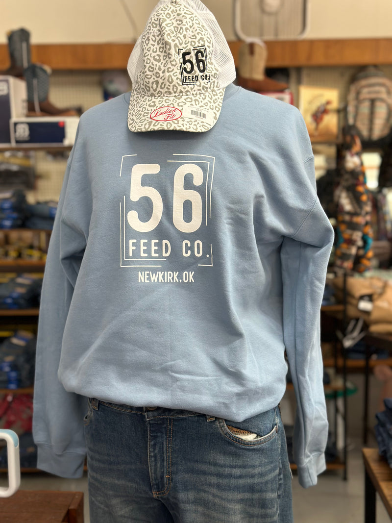 56 Feed Co | Stone Blue Softstyle Midweight Crewneck Sweatshirt