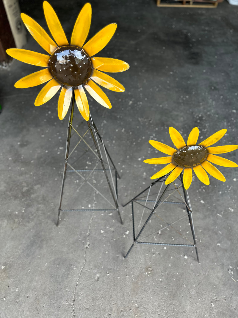 Sunflower Tower Metal Art