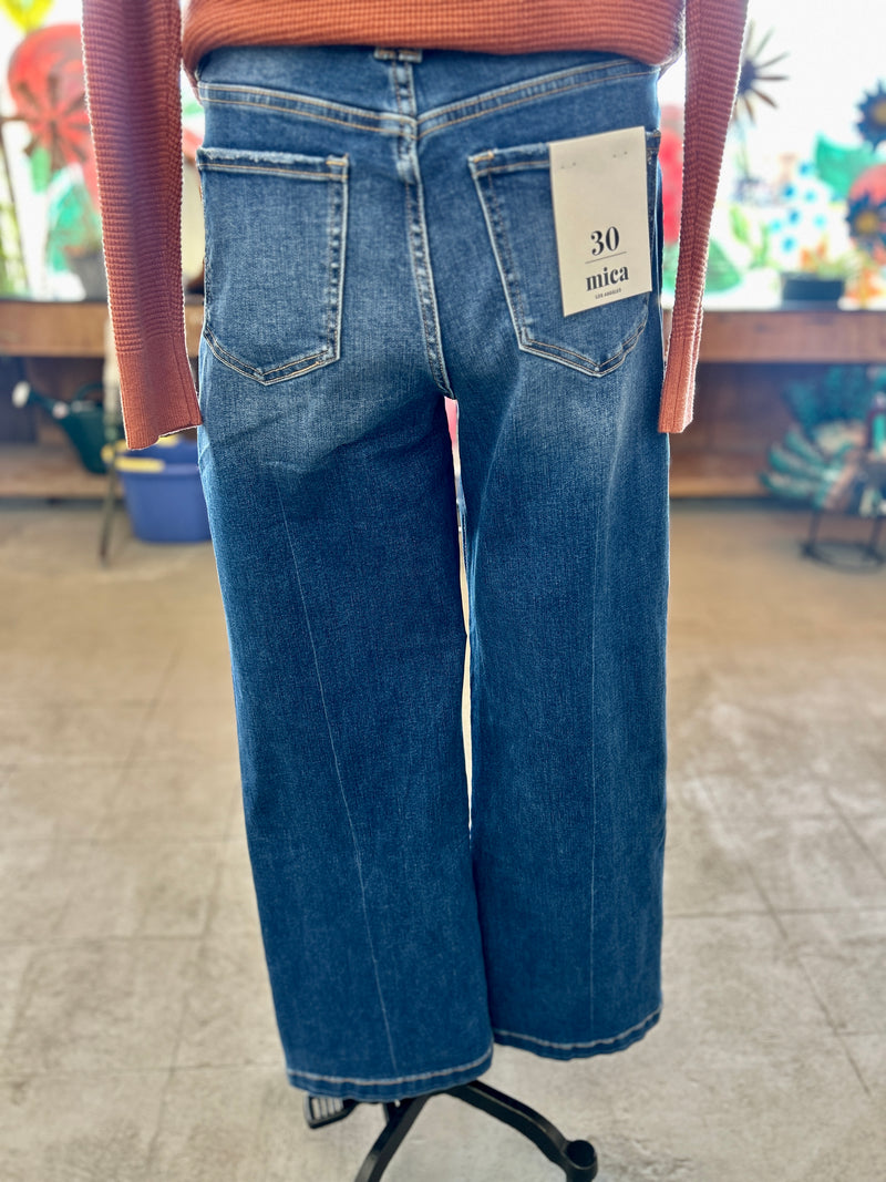 Mica Denim | High Rise with Stretch Wide Leg Jean [MDP-W3202]