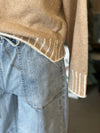 Staccato | Taupe Texture Accent Longsleeve Pullover Sweater