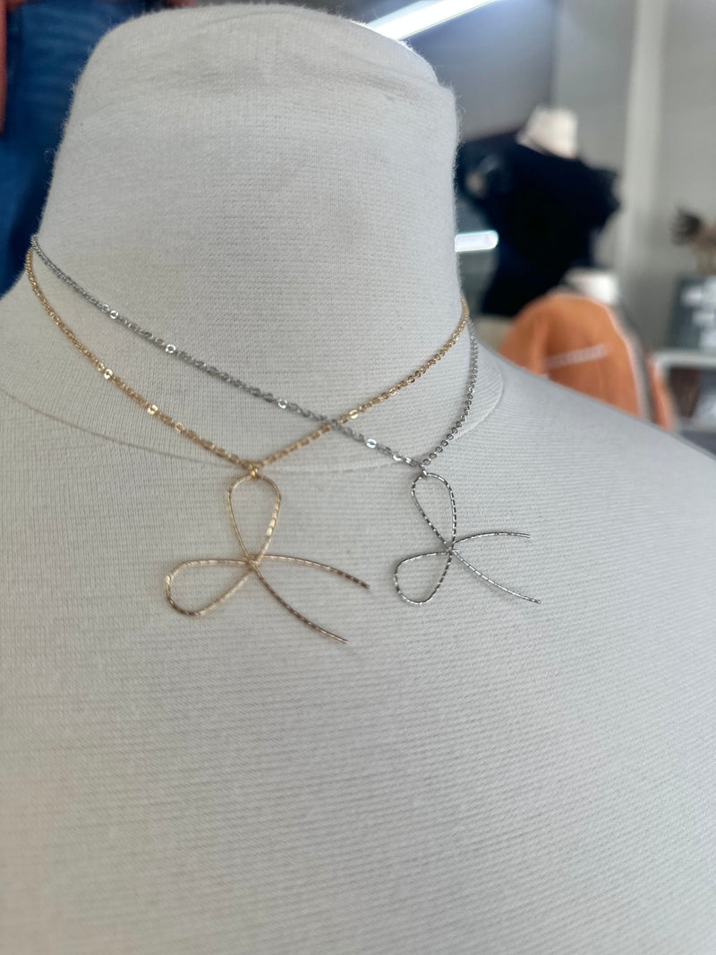 Necklace | Thin Bow Necklace