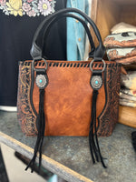 Trinity Ranch | Brown Concho Collection Concealed Carry Tote
