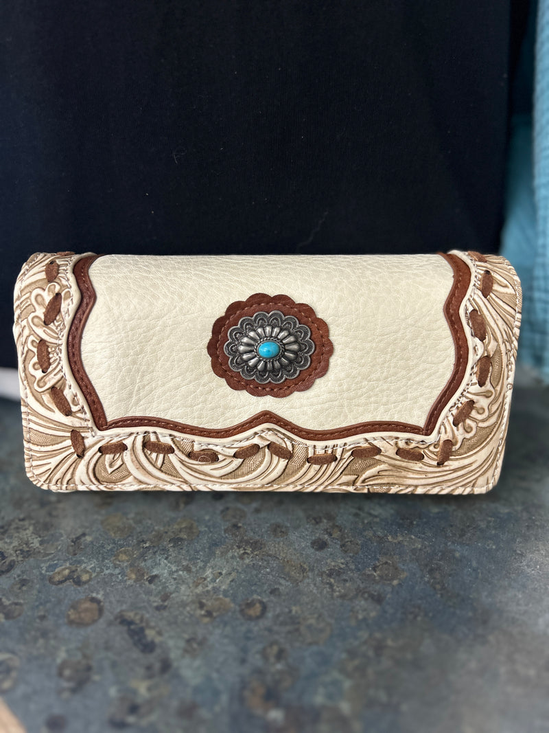 Trinity Ranch | Tan Concho Collection Wallet