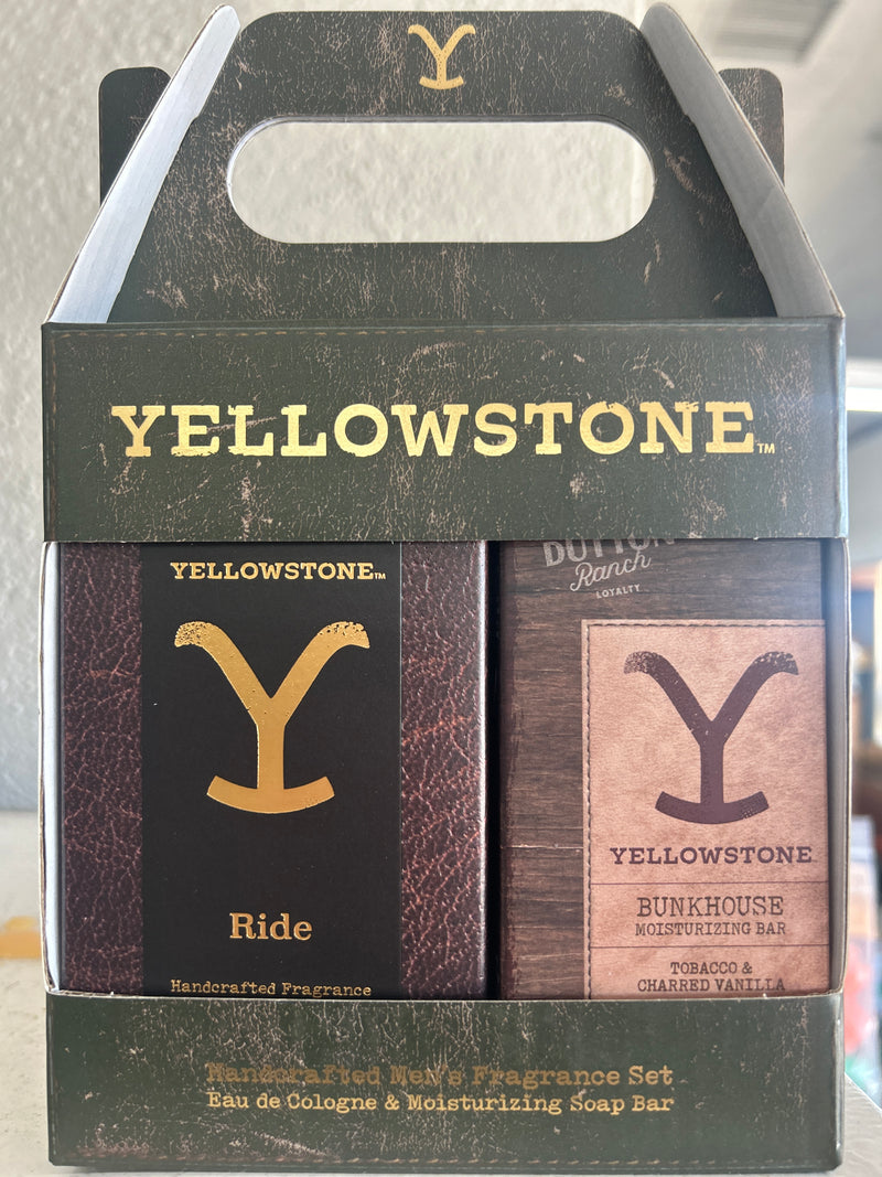 Tru Western Yellowstone Men's Ride Cologne + Bunkhouse Soap Gift Set