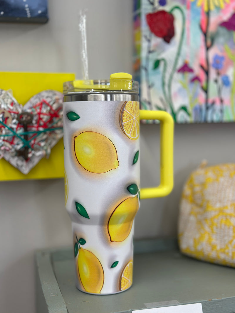 Tumbler | Lemon Print Tumbler [40 oz]