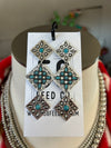 Earring | Turquoise 3 Pendant Alloy Earring