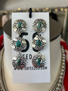 Earring | Turquoise 3 Pendant Round Earring