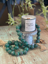 Decorative Farmhouse Turquoise Clay Bead Loop with Tassel