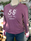 56 Feed Co l Logo Unisex Port & Company Long Sleeve Tee-Wineberry