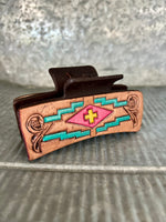 Western Linens | Large Western Design Claw Clip