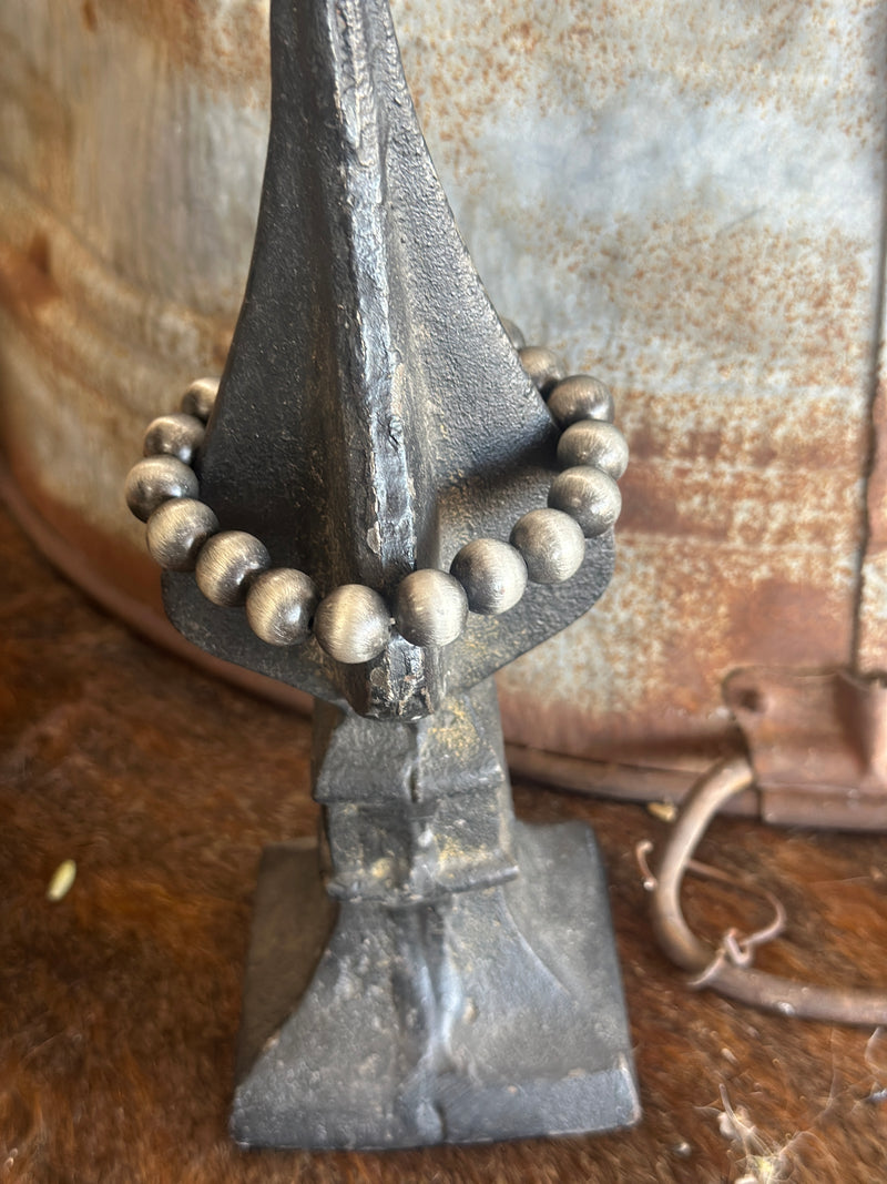 Bracelet | Western Navajo Pearl Bead Stretch Bracelet [12mm]