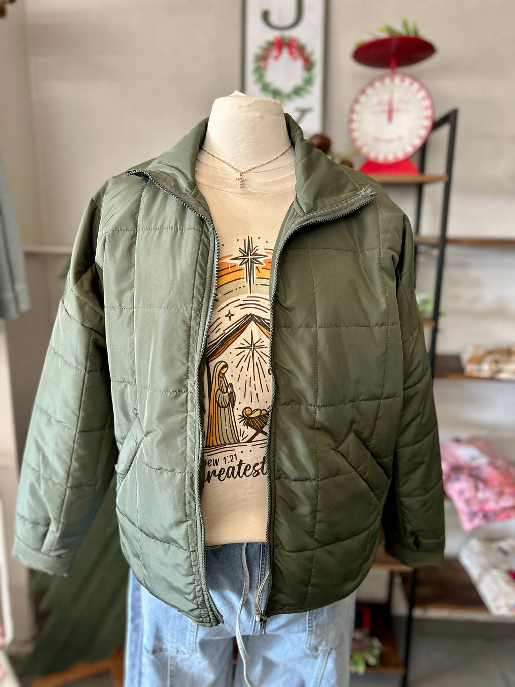 Women's Cream 'The Greatest Gift' Christmas Tee