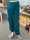Women's Deep Green Seam Detail Jogger Pants