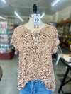 Women's Mocha Leopard Print Tunic Top
