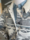 Wrangler Women's Sherpa Lined Jacket Southwestern Aztec in Smoky Grey [112336451]