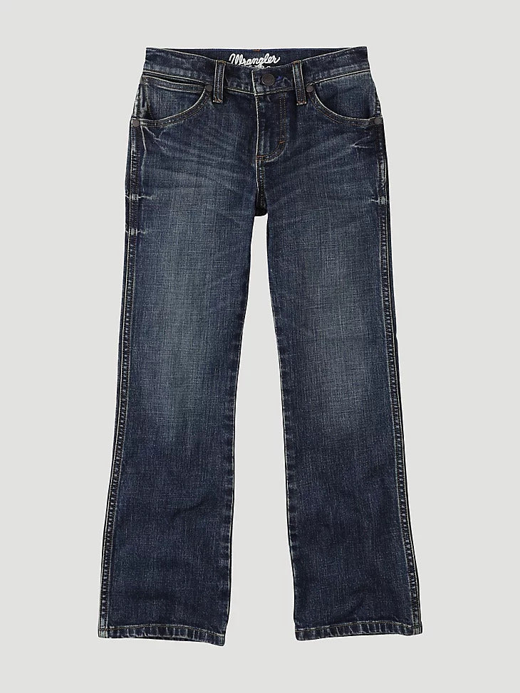 Wrangler® Boys Retro Slim Boot Cut Jeans in Layton Dark Wash [112336145]