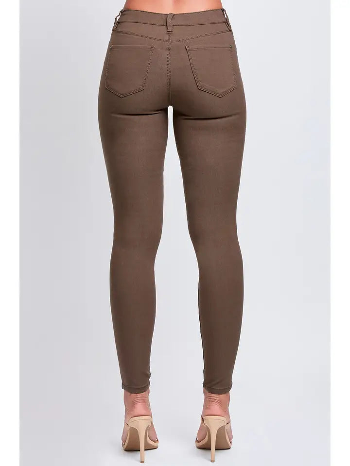 YMI Mid-Rise Hyper Stretch Skinny Cocoa