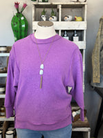 Women's Violet Brushed Mélange Hacci Oversized Sweater