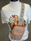 Tan Crossbody with Guitar Strap Sling