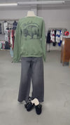Oklahoma Buffalo Sweatshirt | Olive