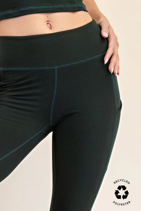 Rae Mode | Black Butter Soft Basic Leggings with Pockets [P6031]