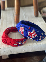 Red + White + Blue Sequin Patriotic Headbands