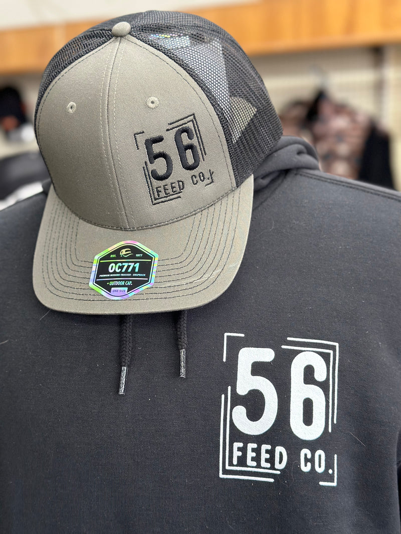 56 Feed Co l Outdoor Cap Country Olive/Black Adjustable Snapback Trucker Cap