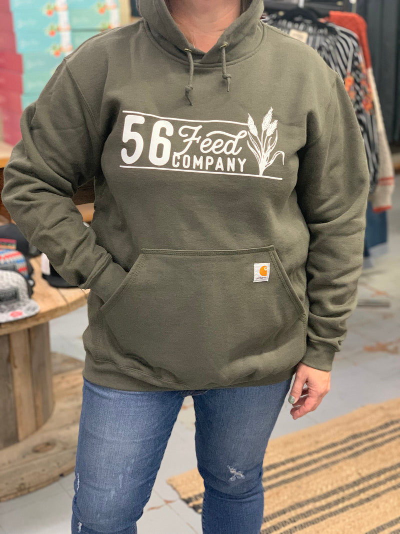 56 Feed Co l Moss Green Carhartt Midweight Hooded Sweatshirt