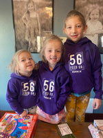 56 Feed Co l Youth Team Purple Fleece Pullover Hoody