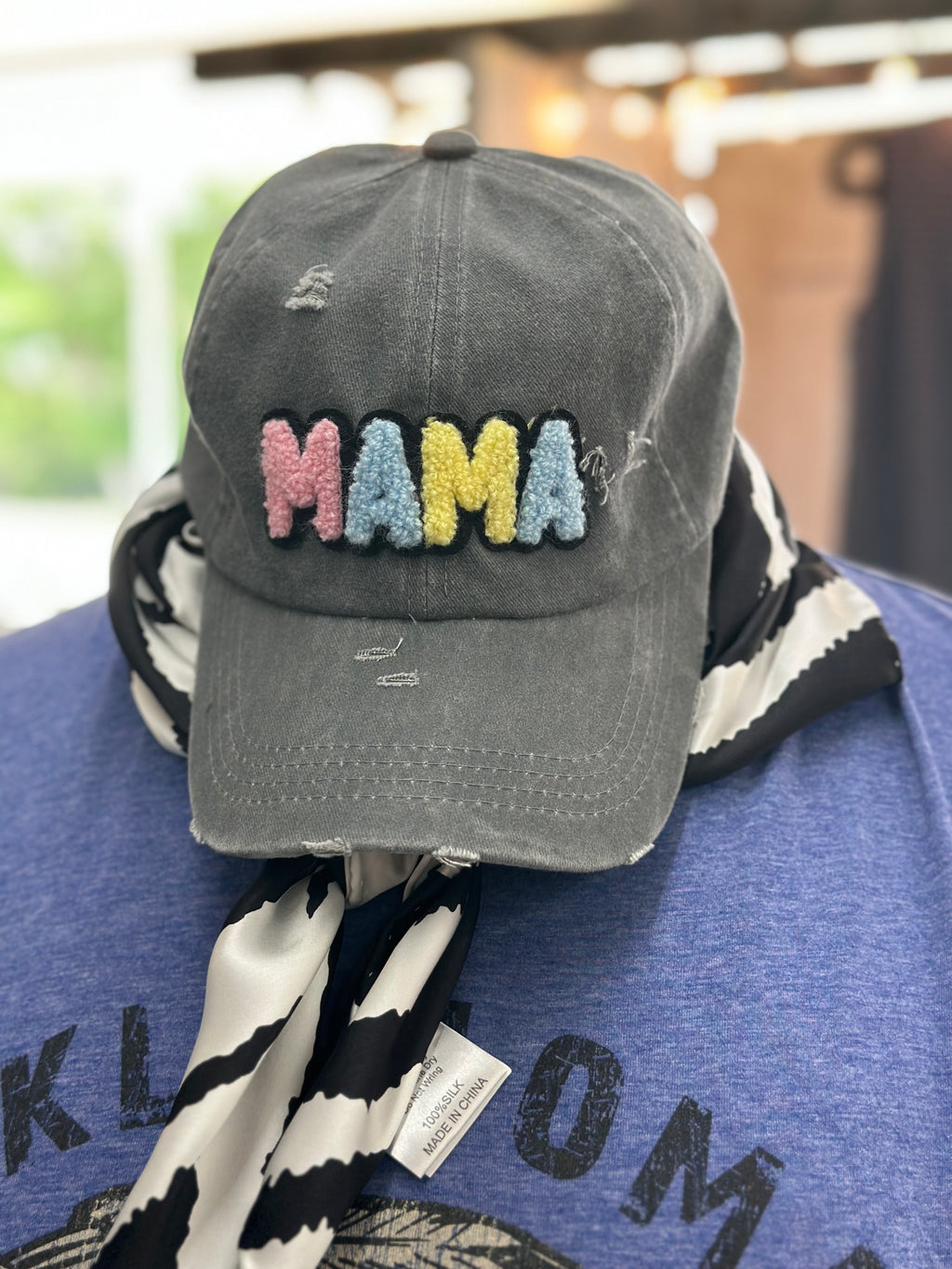 Women's Cap l Distressed Mama Applique