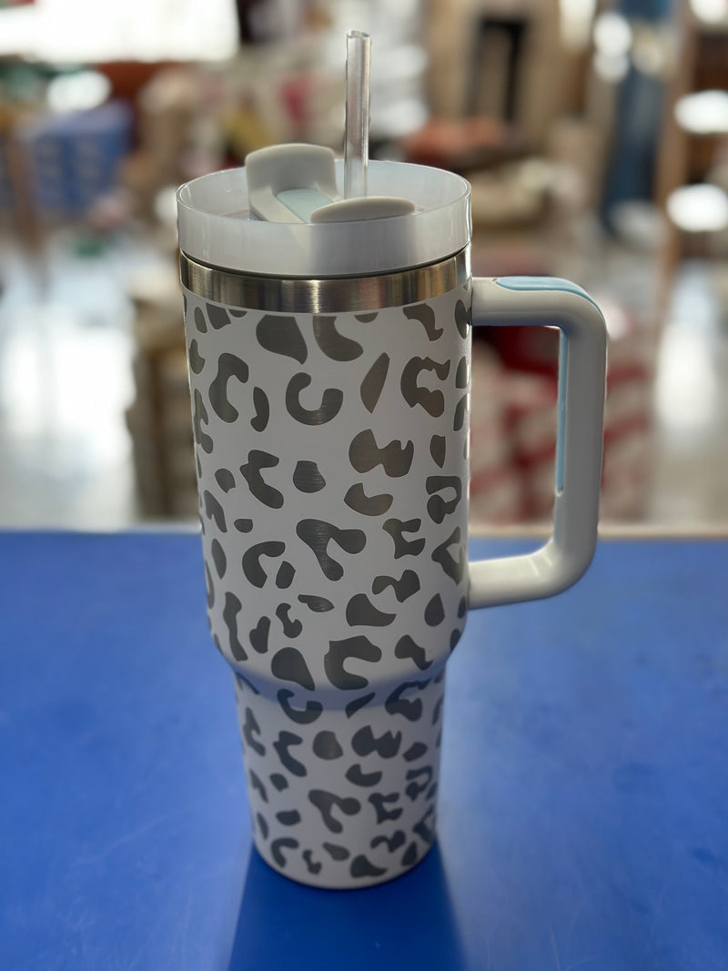 40 oz Leopard Stainless Steel Tumbler