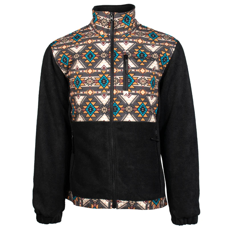 Hooey l Men's Tech Fleece Brown Aztec Jacket