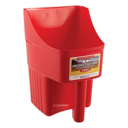 Little Giant l Feed Scoop Plastic 3 quart - Red