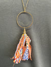 Necklace l Multi Color Tassel + Ring Long Necklace
