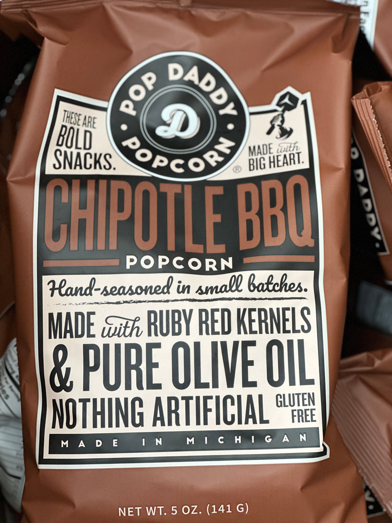 Pop Daddy Snacks l Chipotle BBQ Flavored Popcorn 5.0 oz