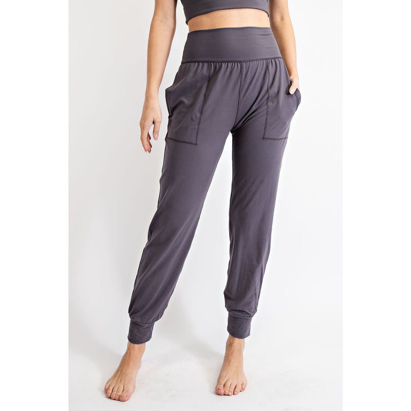 Rae Mode | Charcoal Butter Soft Jogger Pants with Pockets