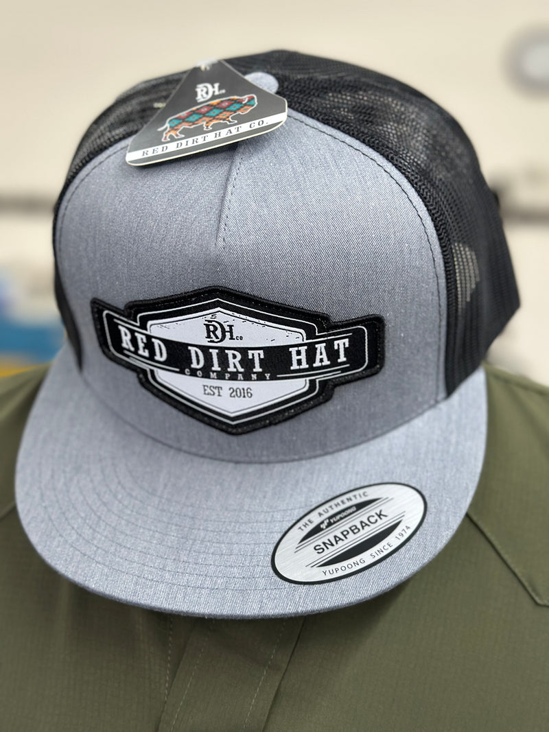 Red Dirt Hat Co l Roughstock Heather Grey/Black 5-Panel