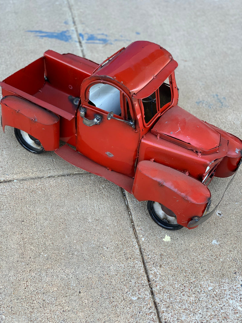 Red Truck Metal Art