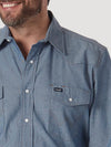 Wrangler® Men's Stonewash Work Western Shirt [MS70919]