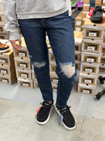 Youth Girls YMI Selena Exposed Button Straight Leg Jean